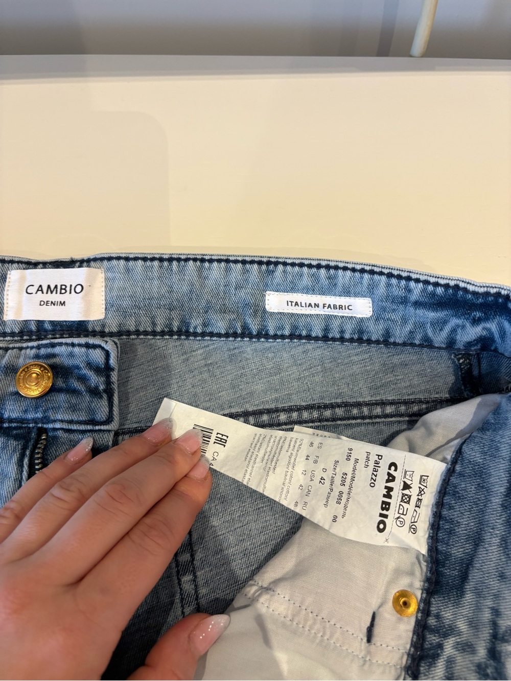 Cambio Light Blue Cropped Denim Jeans